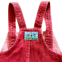 Salopette rayée velours côtelé rose - 24 mois