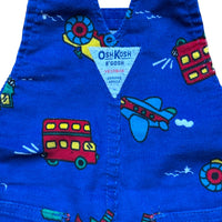 Salopette velours vehicules bleue - 18 mois