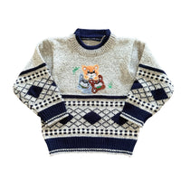 Pull chaton gris et noir - 2/3 ans