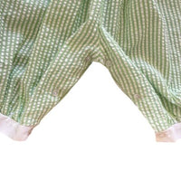 Combinaison verte seersucker cerises - 6 mois