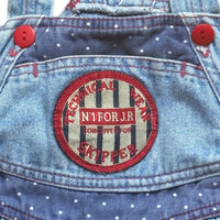 Salopette denim pois - 24 mois