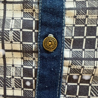 Chemisette denim carreaux sport - 24 mois