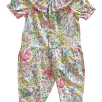 Combinaison fleurie col volant - 3 ans