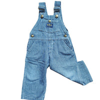 Salopette denim rayures hickory bleue - 24 mois