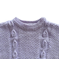 Pull torsadé lilas - 24 mois