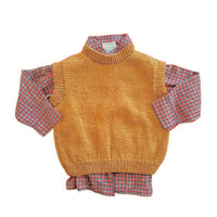 Pull sans manches marron - 24 mois