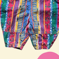 Salopette rayée bonhommes multico - 3 mois