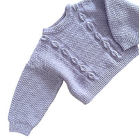 Pull torsadé lilas - 24 mois