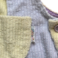 Salopette velours côtelé pastel - 3 mois