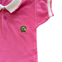 Polo rose brodé lion - 6 mois