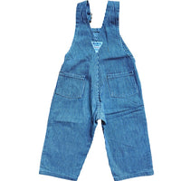 Salopette denim rayures hickory bleue - 24 mois