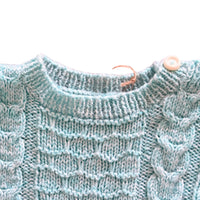 Pull torsadé bleu ciel chiné - 5 ans