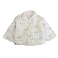 Ensemble molletonné chat bleu et blanc - 12 mois