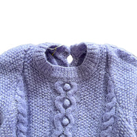 Pull torsadé lilas fluffy - 3 ans