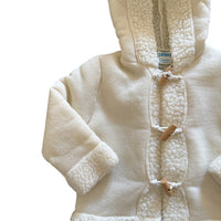 Manteau doublé sherpa écru - 12/18 mois