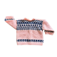 Gilet jacquard orange et marine - 6 mois