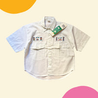 Chemisette broderies afrique blanche - 8 ans
