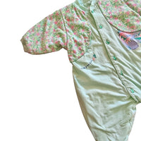 Combi molletonnée éléphant rose - 12 mois