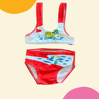 Maillot 2 pièces pêche poissons rouge - 24 mois