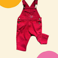 Salopette rouge années 90 - 12 mois