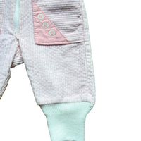 Salopette velours côtelé rose made in France - 3 mois