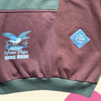 Sweat forêt colorblock vert et marron - 10 ans