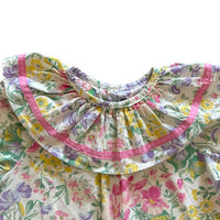 Combinaison fleurie col volant - 3 ans