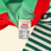 Pyjama rayé vert ours bain - 12 mois