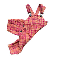 Salopette madras orange - 6 mois