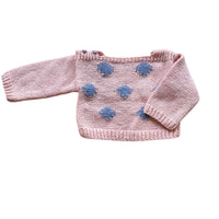 Pull losange rose et bleu - 9 mois
