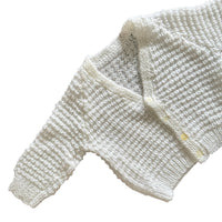 Gilet ajouré écru - 6/9 mois