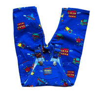 Salopette velours vehicules bleue - 18 mois