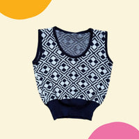 Gilet jacquard sans manches - 4/6 ans