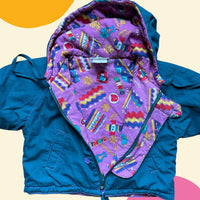 Veste bleu canard doublée - 12 mois