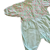 Combi molletonnée éléphant rose - 12 mois