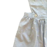 Jupe bretelles rayée bleue - 18 mois