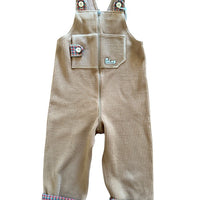 Salopette côtelée marron - 24 mois