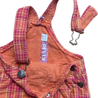 Salopette madras orange - 6 mois