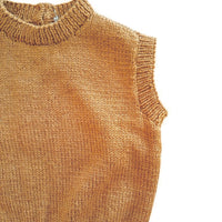 Pull sans manches marron - 24 mois