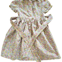 Robe fleurie smockée col claudine - 3 ans