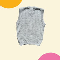 Gilet sans manches torsadé beige - 8 ans