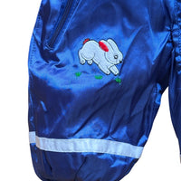 Combi pilote satinée broderies lapins - 3 mois