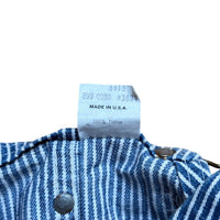 Salopette denim rayures hickory bleue - 24 mois