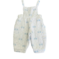 Ensemble molletonné chat bleu et blanc - 12 mois