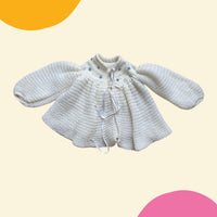 Cardigan cape fleurs brodées - 12/18 mois