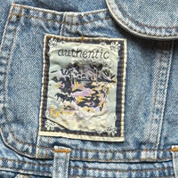 Salopette jean patch - 8 ans