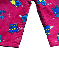 Salopette velours vehicules rouge - 12 mois