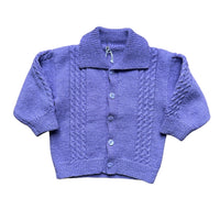 Gilet torsadé lila - 3 ans