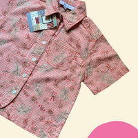 Chemisette orange libellule - 8 ans