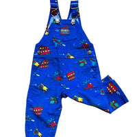 Salopette velours vehicules bleue - 18 mois